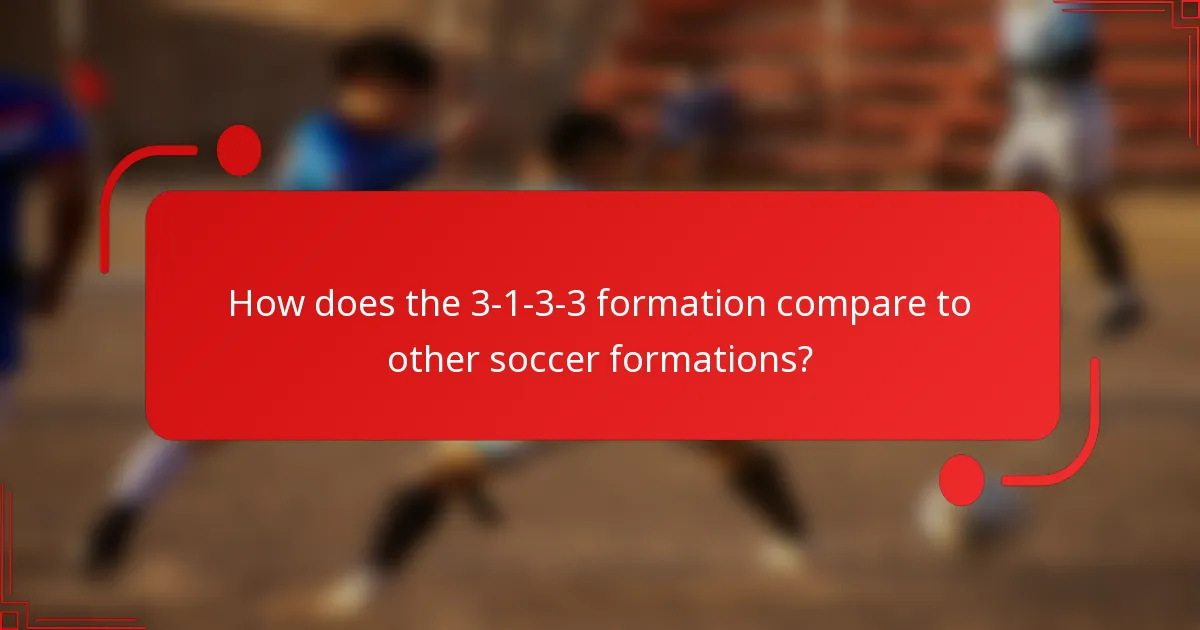 How does the 3-1-3-3 formation compare to other soccer formations?